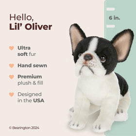 Bearington Lil' Oliver side view plush, a soft buddy for bedtime routines.