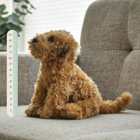 Product shot of Bearington Lovely Doodles caramel dog highlighting durable stitching