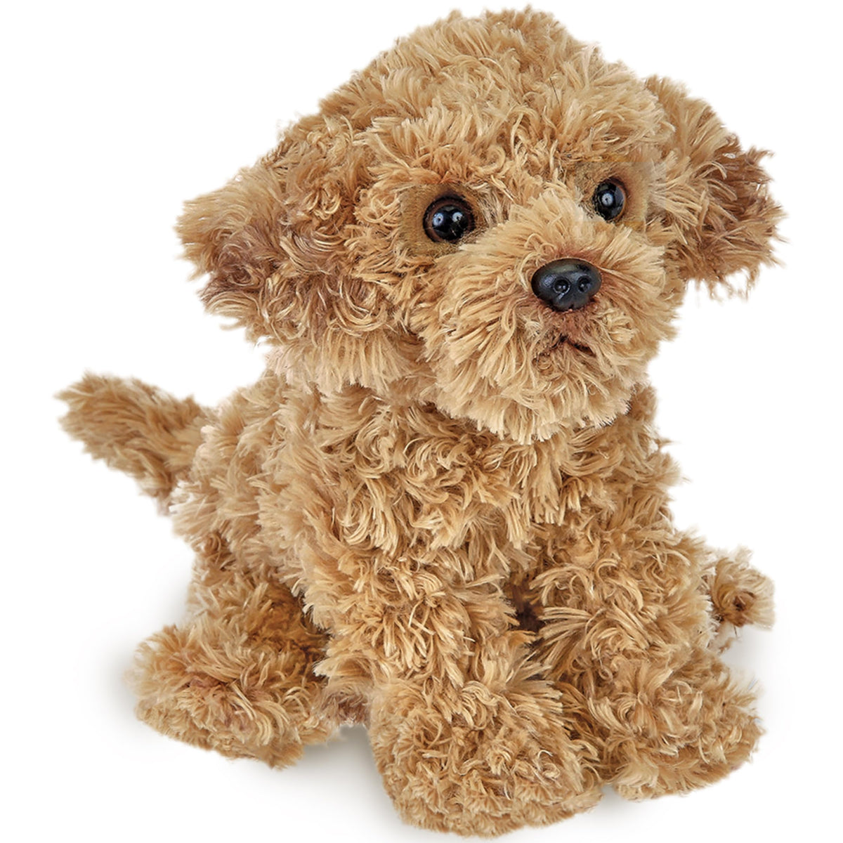 Bearington Lovely Doodles caramel dog front view plush toy for cuddling and imaginative play