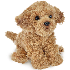 Bearington Lovely Doodles caramel dog front view plush toy for cuddling and imaginative play
