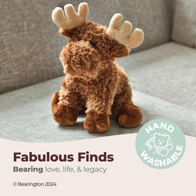 Bearington Morton moose plush ready for hugs and bedtime.