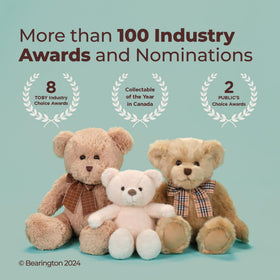 Bearington Pal stuffed animal supports easy cleaning with surface-washable fabric.