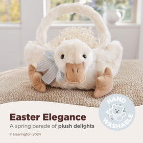 Bearington Quack fluffy fur detail offers comforting texture for little hands
