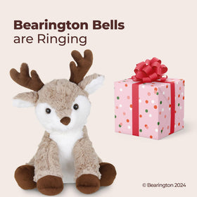 Bearington Reiny Christmas reindeer plush complements kids’ rooms and festive decor.