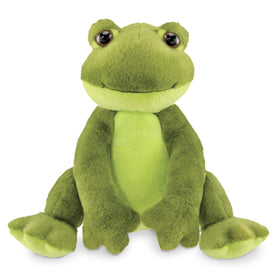 Bearington Ribbity plush frog, 8.5-inch upright for display and cuddling.