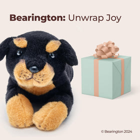 Bearington rottweiler decor mini plush adds whimsy to nursery