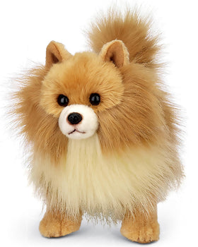 Bearington Rudy the Pomeranian plush, 13-inch cuddly toy, ideal for bedtime stories and hugs.