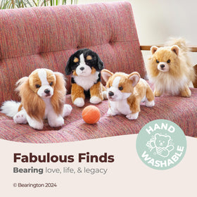 Rudy the Pomeranian plush makes a thoughtful gift, creating lasting childhood keepsakes.