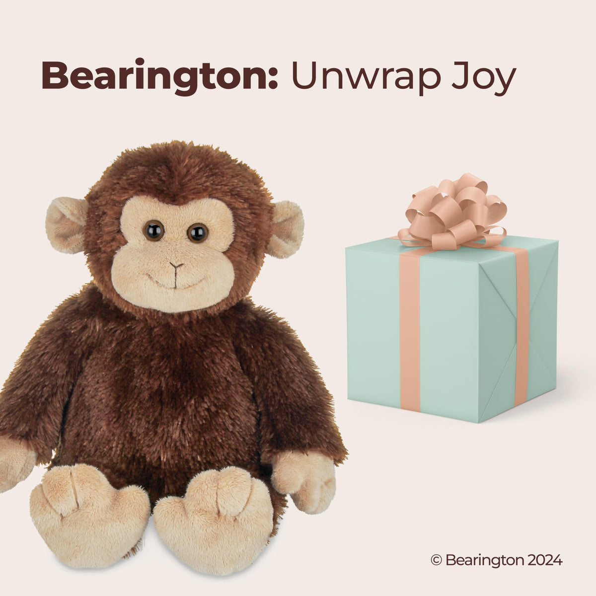 Bearington Swings Monkey nursery decor buddy for cozy nap times.