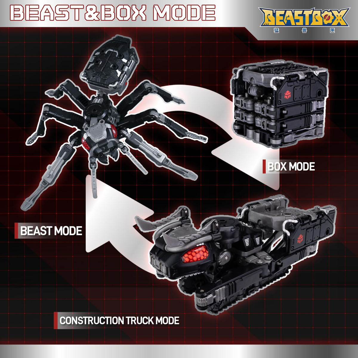 BEASTBOX BB-73 Deathmatch in mecha form showing adjustable joints.