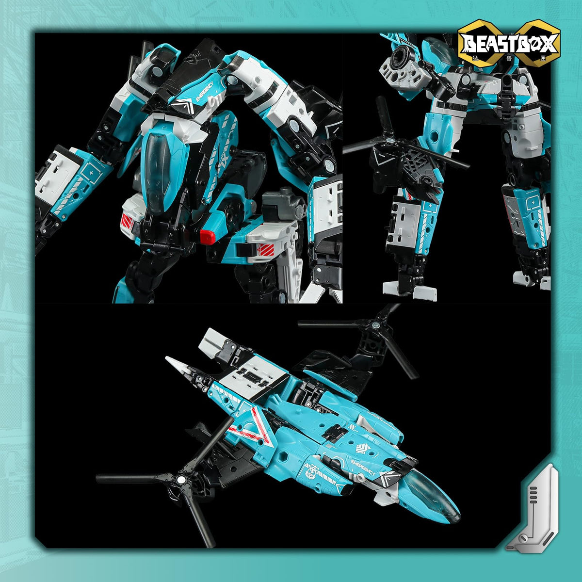 BEASTBOX InfinityBox Patagona side view showing adjustable joints for dynamic poses