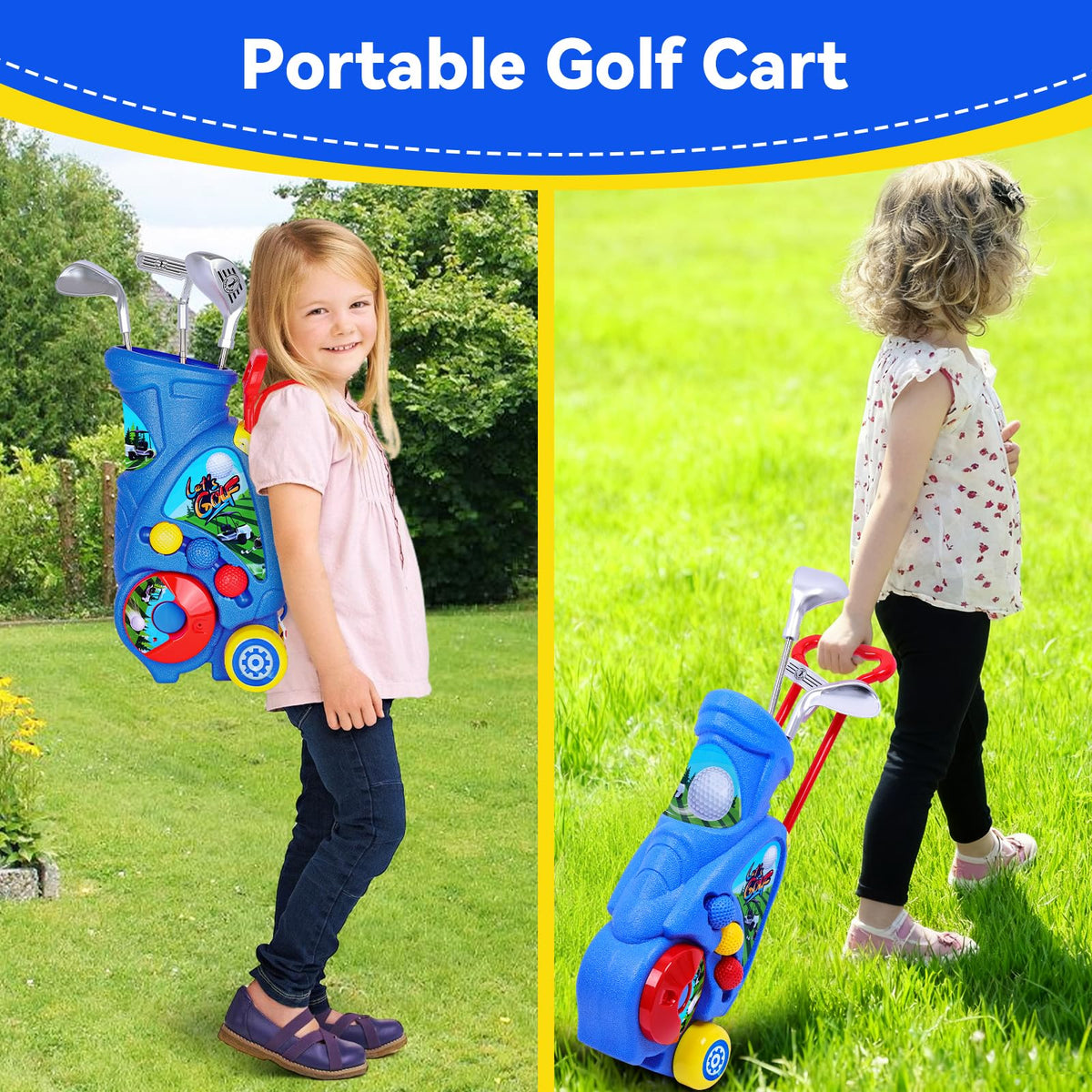 Beautiq fifteen-piece toddler golf set promoting imaginative active play.