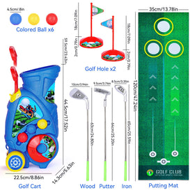 Beautiq putting mat enables indoor and outdoor practice for kids.