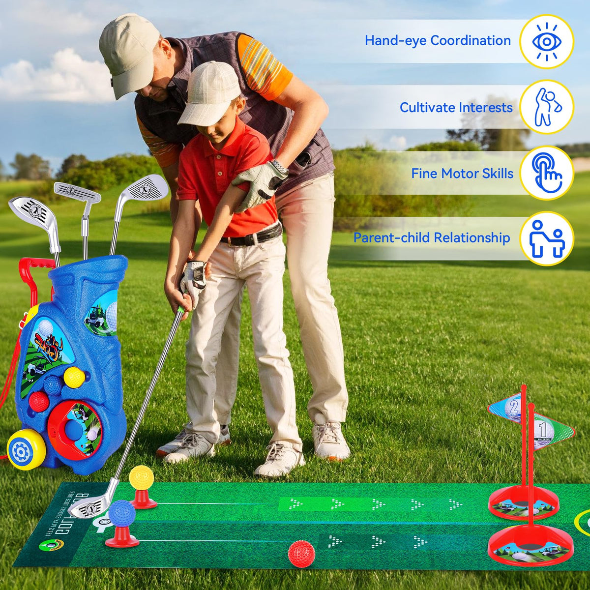 Beautiq toddler golf balls one point eight inch designed for safe play.