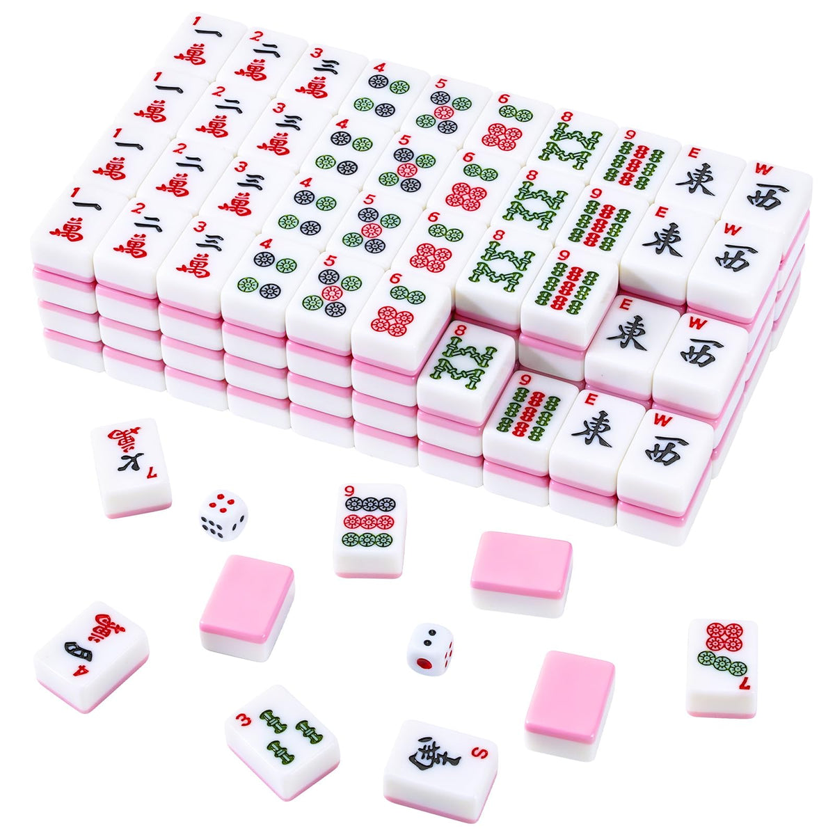 BeautyChen American Mahjong tiles with engraved patterns for durable, stylish play.
