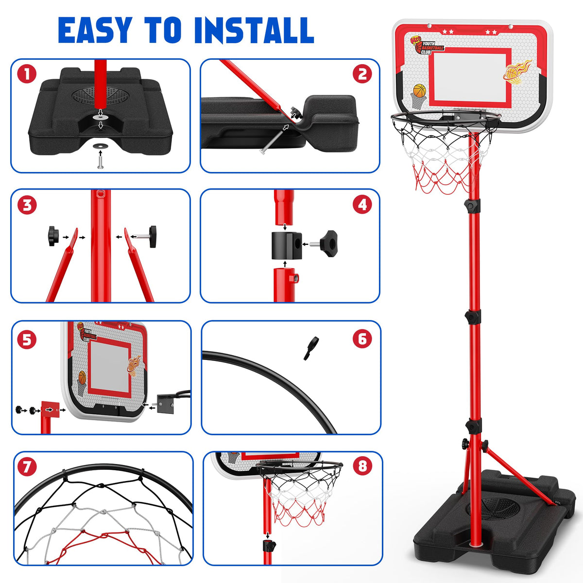Beauwow T-ball stand with bat and balls for beginner coordination.