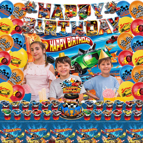 Beavistalon hot car balloons add vibrant color and energy to the room.