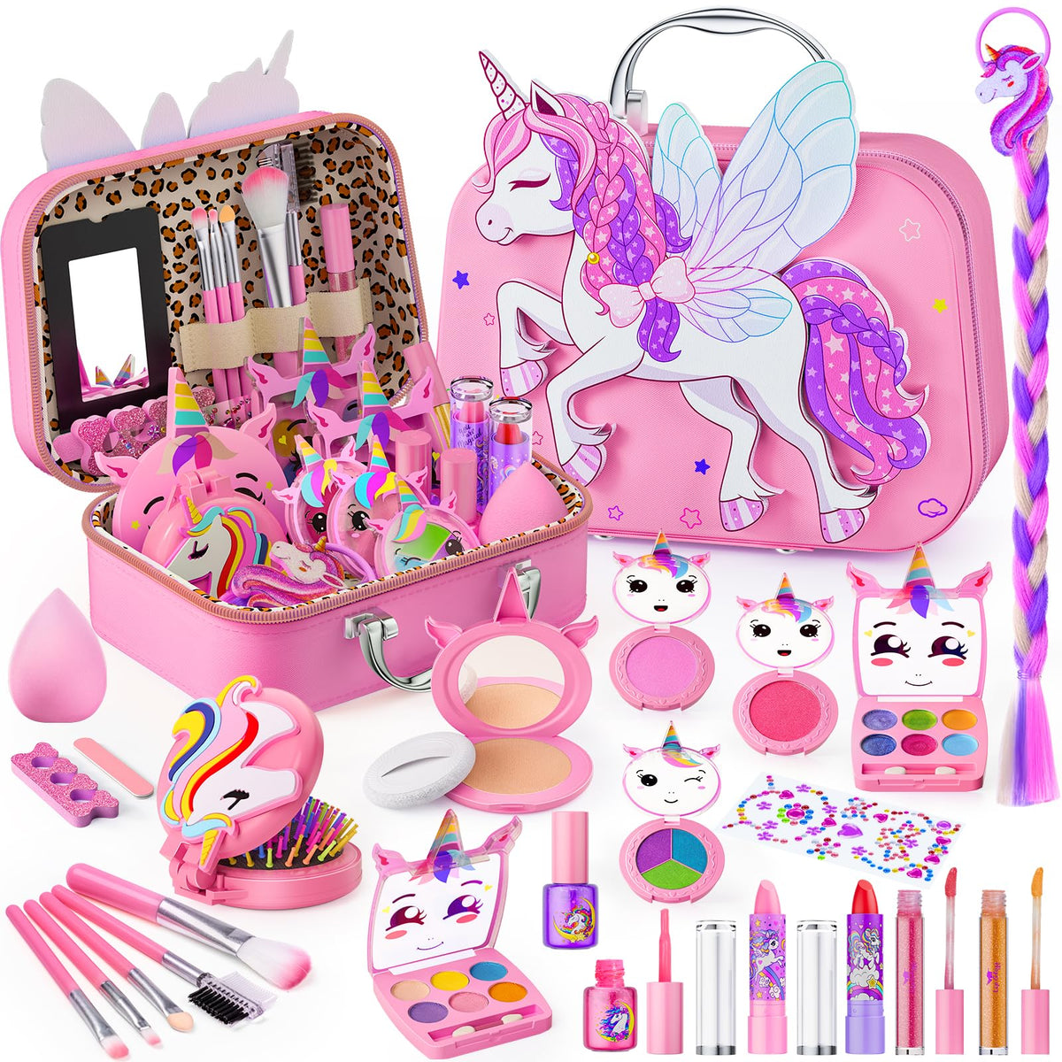 Beayuck flying horse cosmetic case keeps kids organized and portable