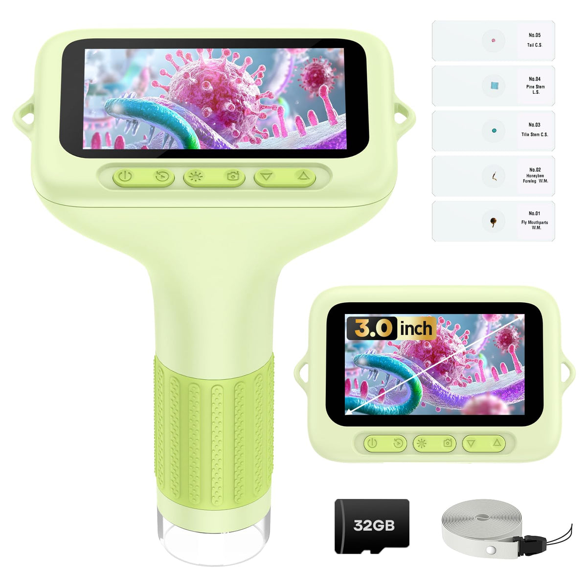 BEBANG 3.0-inch screen digital microscope for vivid close-ups during kids' science exploration