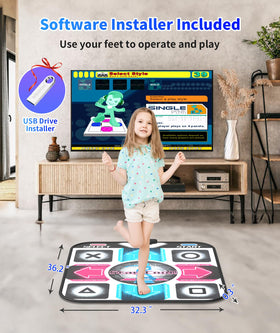BEBAPOW dance mat in 4-key and 8-key modes for versatile play.