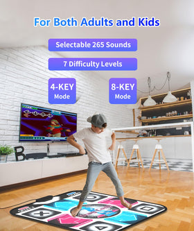 BEBAPOW dance mat used with family for engaging workouts and fun.