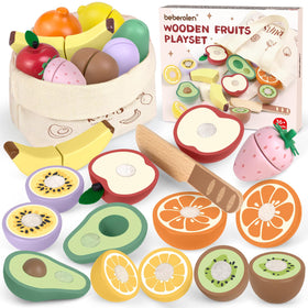 Beberolen apple play food for pretend kitchen slicing and fine motor play