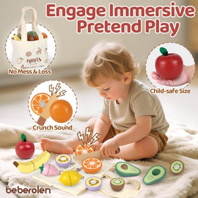 Beberolen banana play food encourages sorting and pretend snacks