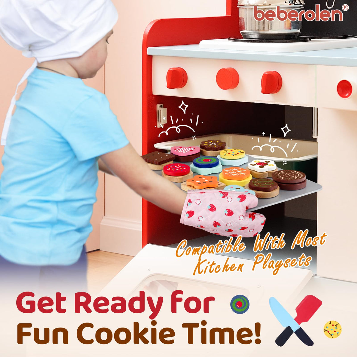 Beberolen storage box keeps cookies and toppings neatly sorted