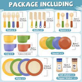 Beberolen wooden play dishes cups ideal for tea-time role-play and storytelling.
