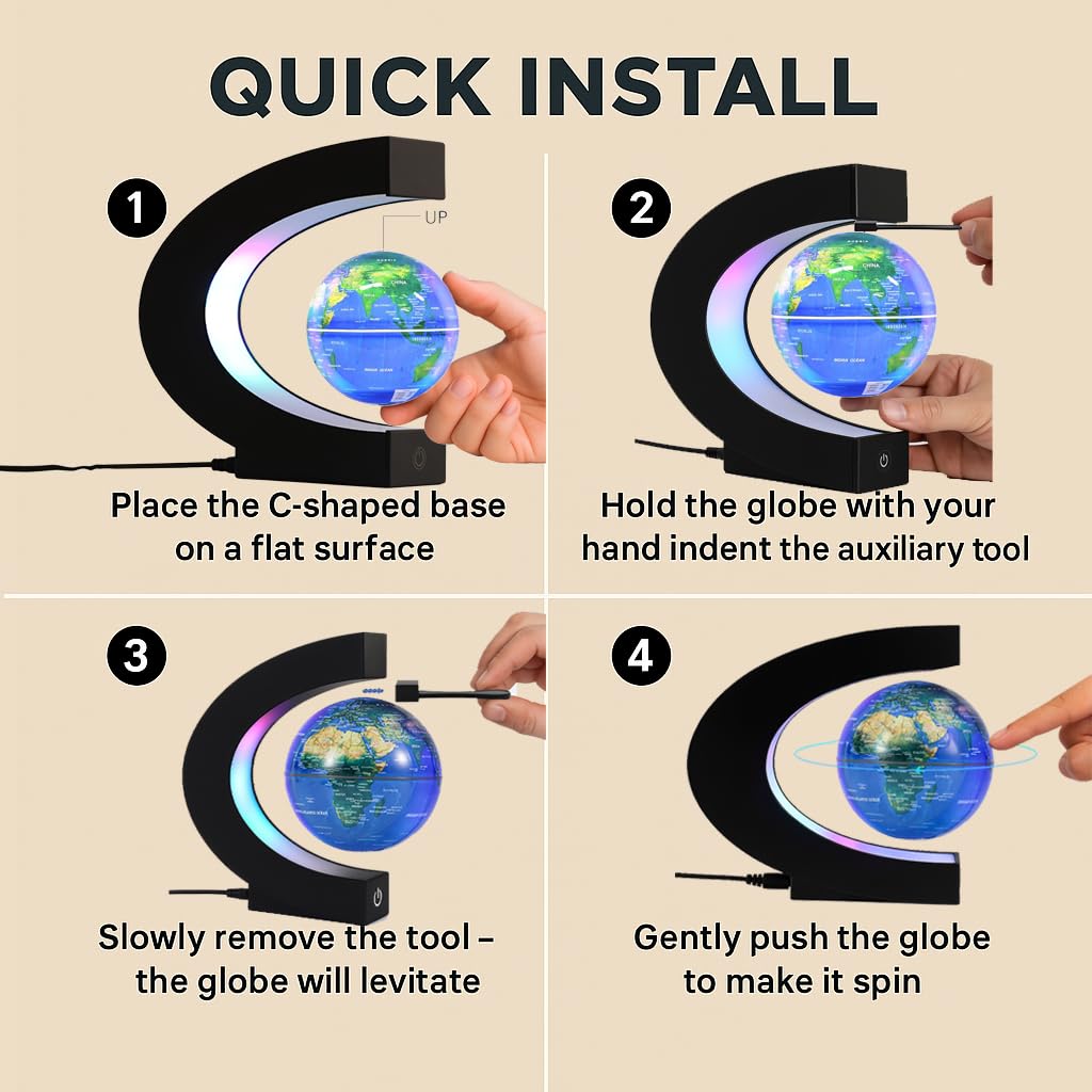BEBEVOGUE geography-learning globe engages learners of all ages