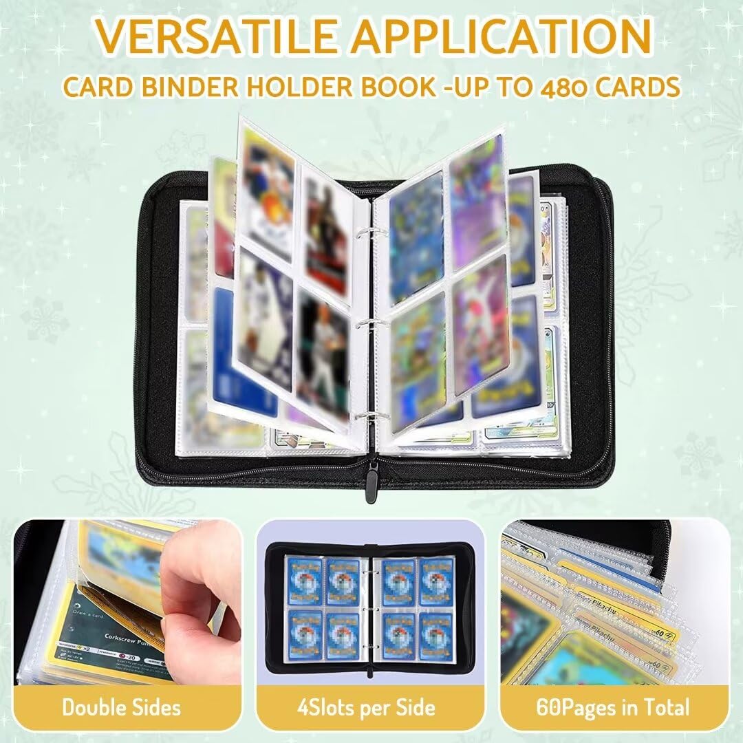 Bebomne binder showing 60 removable sleeves for flexible layouts