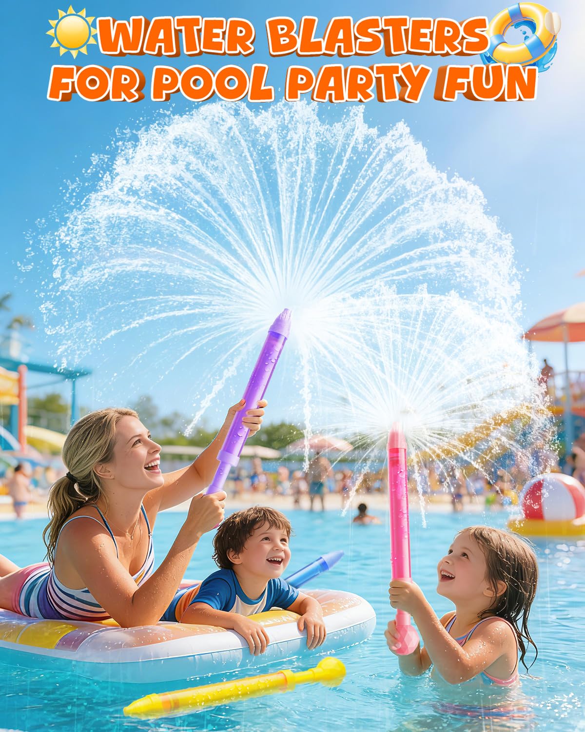 BebouToye pull-push action water squirter for easy use.