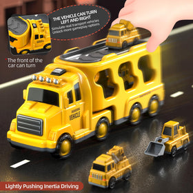 Beby Buty bulldozer truck action shot encourages pushing and rearranging