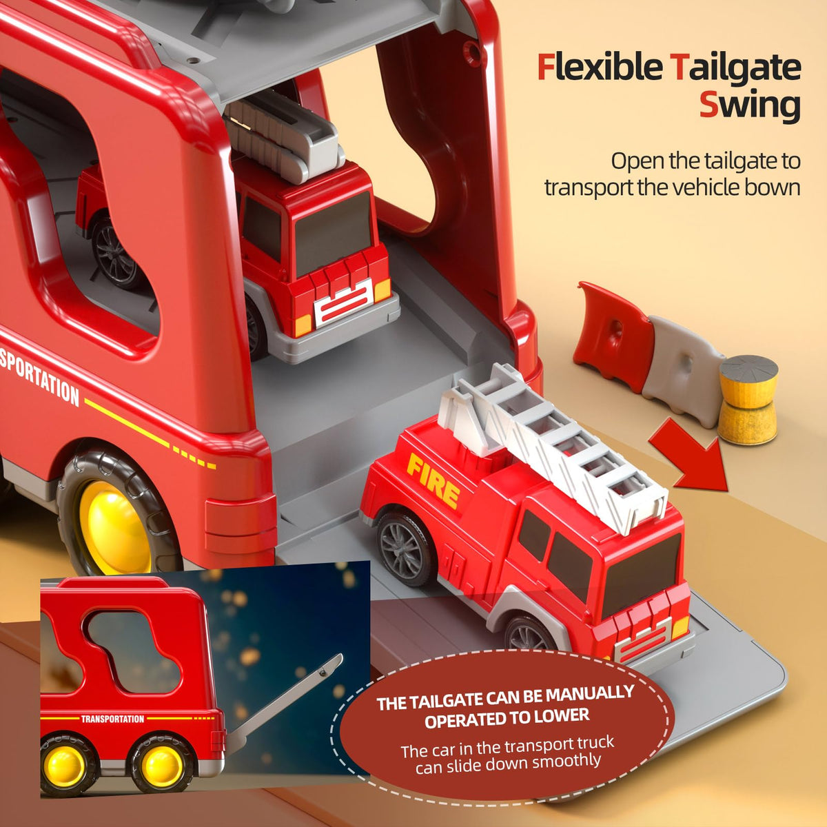 Beby Buty ladder truck highlighting vertical reach for dynamic rescue scenes