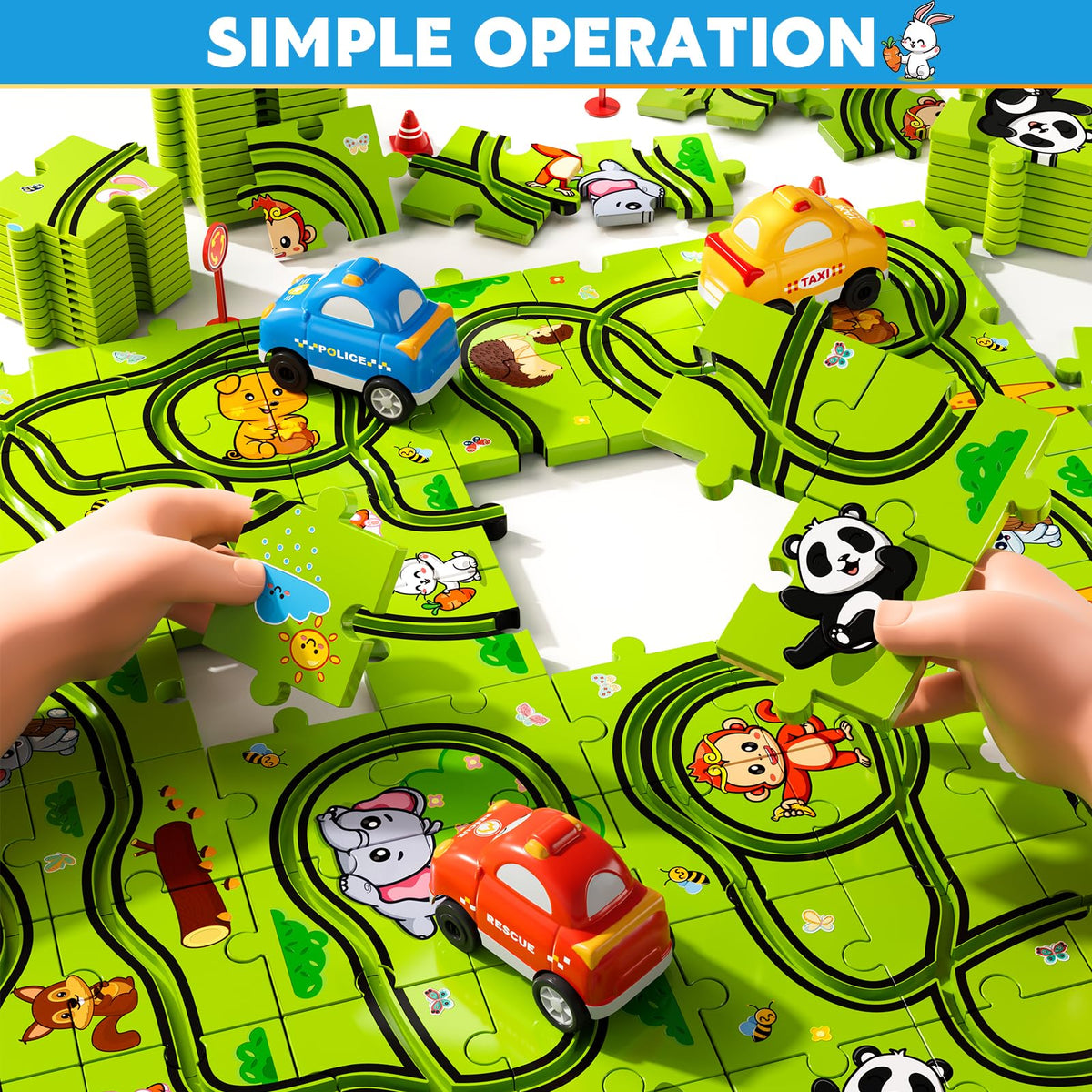 Beby Buty learning logic and spatial thinking through guided puzzle play.