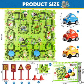 Beby Buty puzzle track cars glide smoothly across modular track