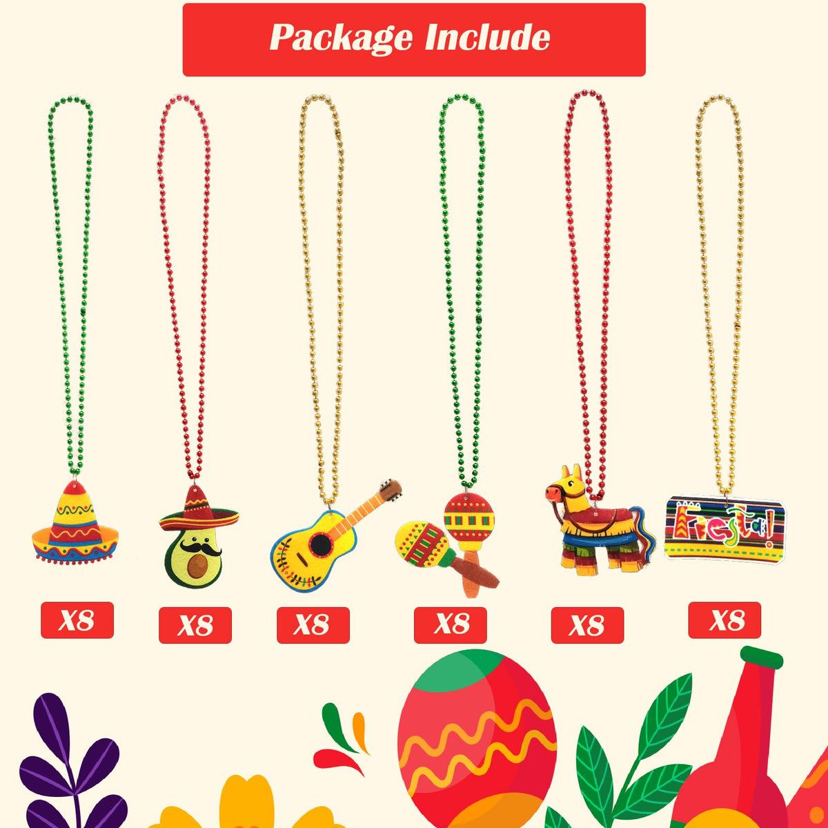 Becfupo pendant patterns featuring pinata guitar cactus sombrero elevate party photo props.