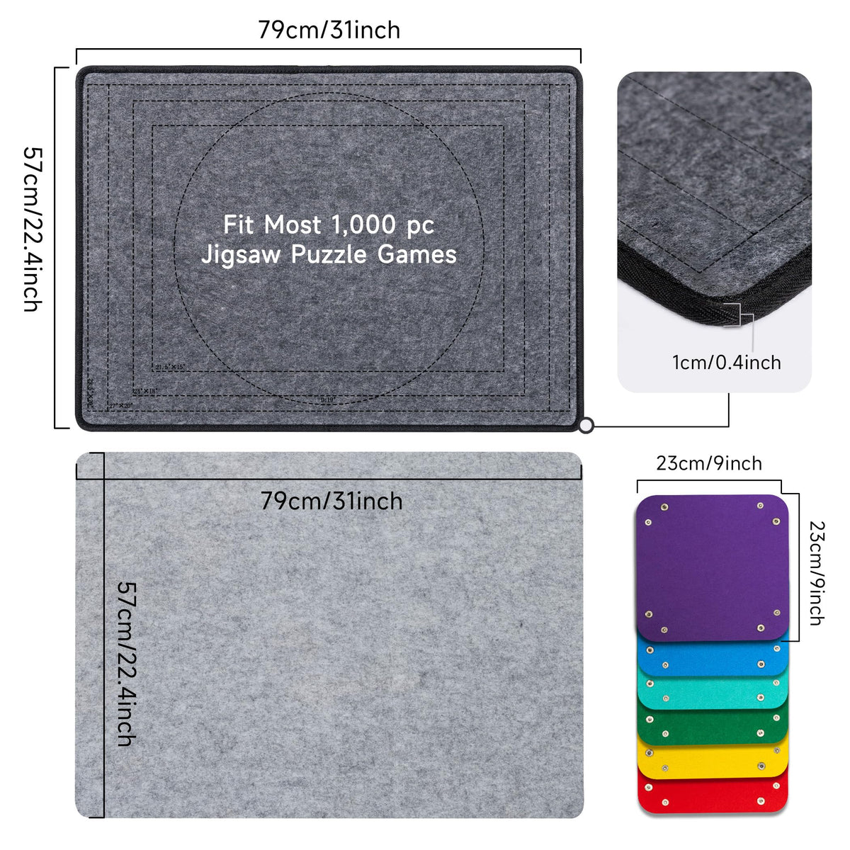 Becko US six colored foldable trays organize pieces by shape or color