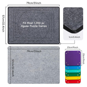 Becko US six colored foldable trays organize pieces by shape or color