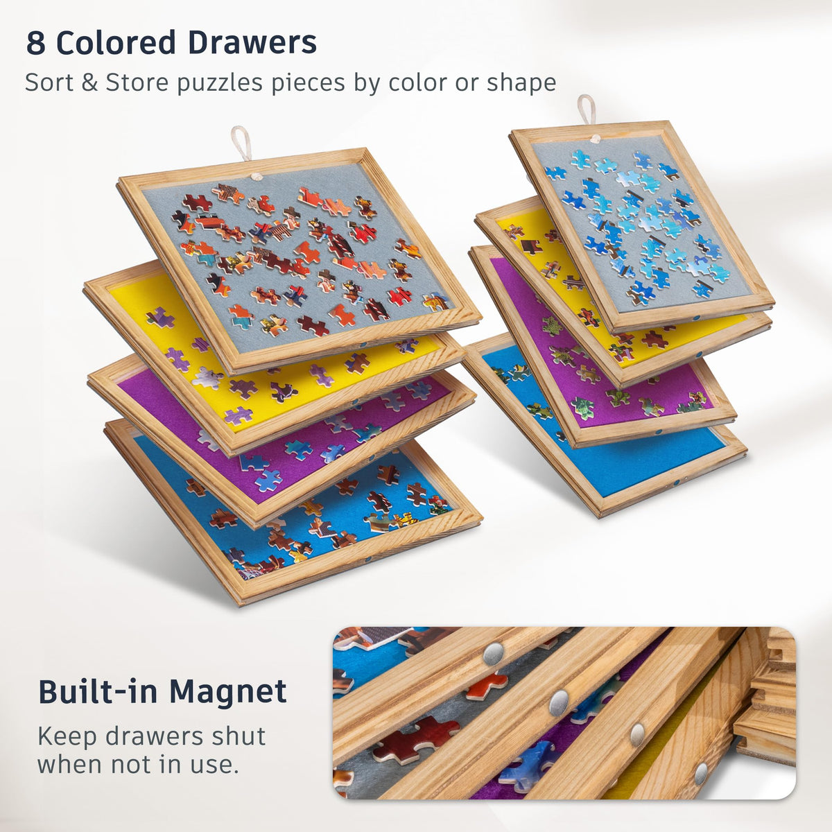Becko US felt cover protects unfinished puzzles from dust and debris.