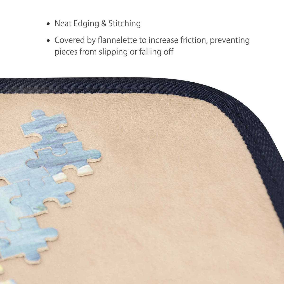 Becko US jigsaw-board non-slip khaki surface keeps puzzles in place.