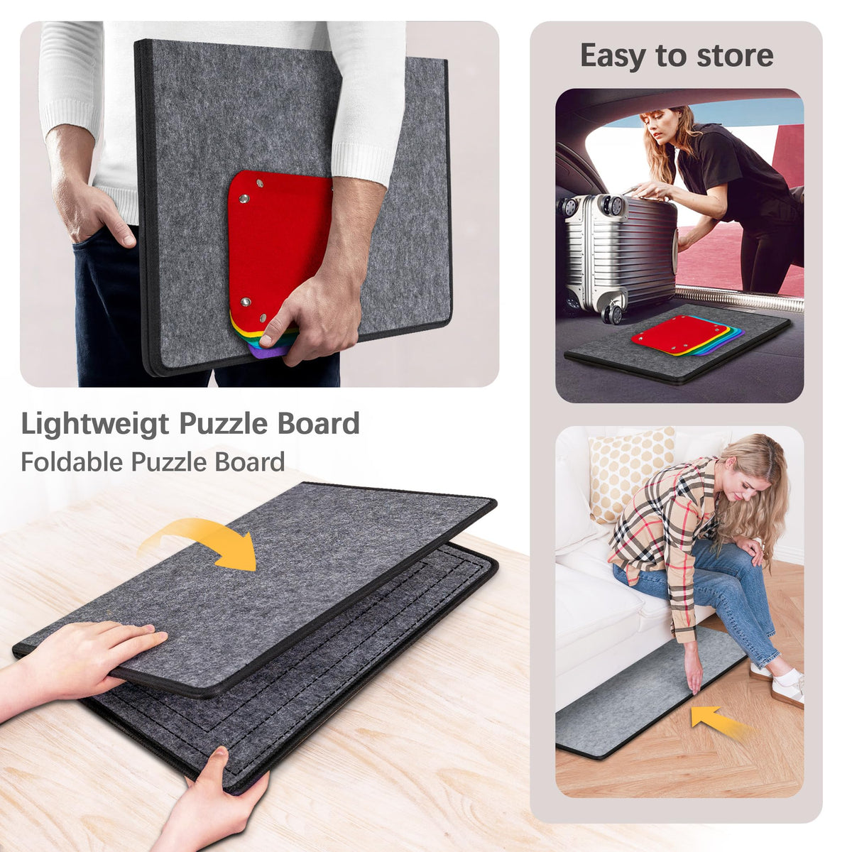 Becko US lightweight board is easy to carry for on-the-go puzzle fun
