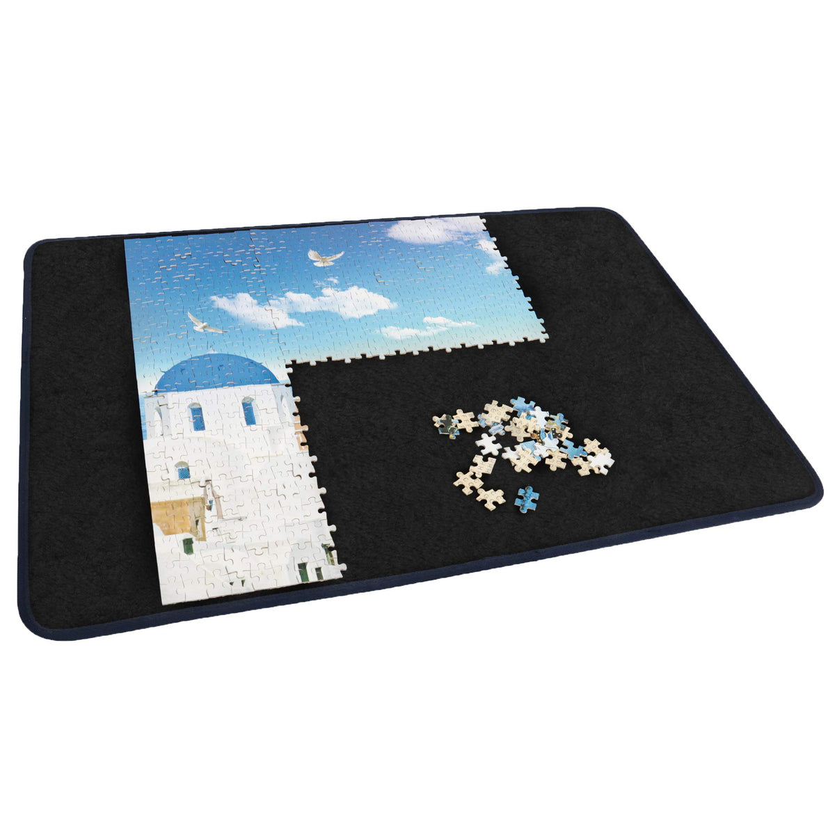 Becko US puzzle board with black flannelette surface for smooth puzzle play.