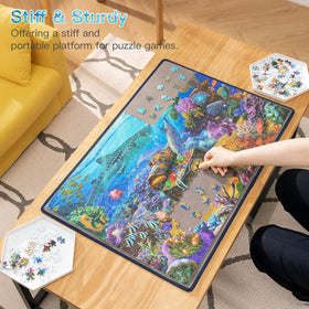 Becko US puzzle board gray surface helps prevent piece slippage during tilting puzzles
