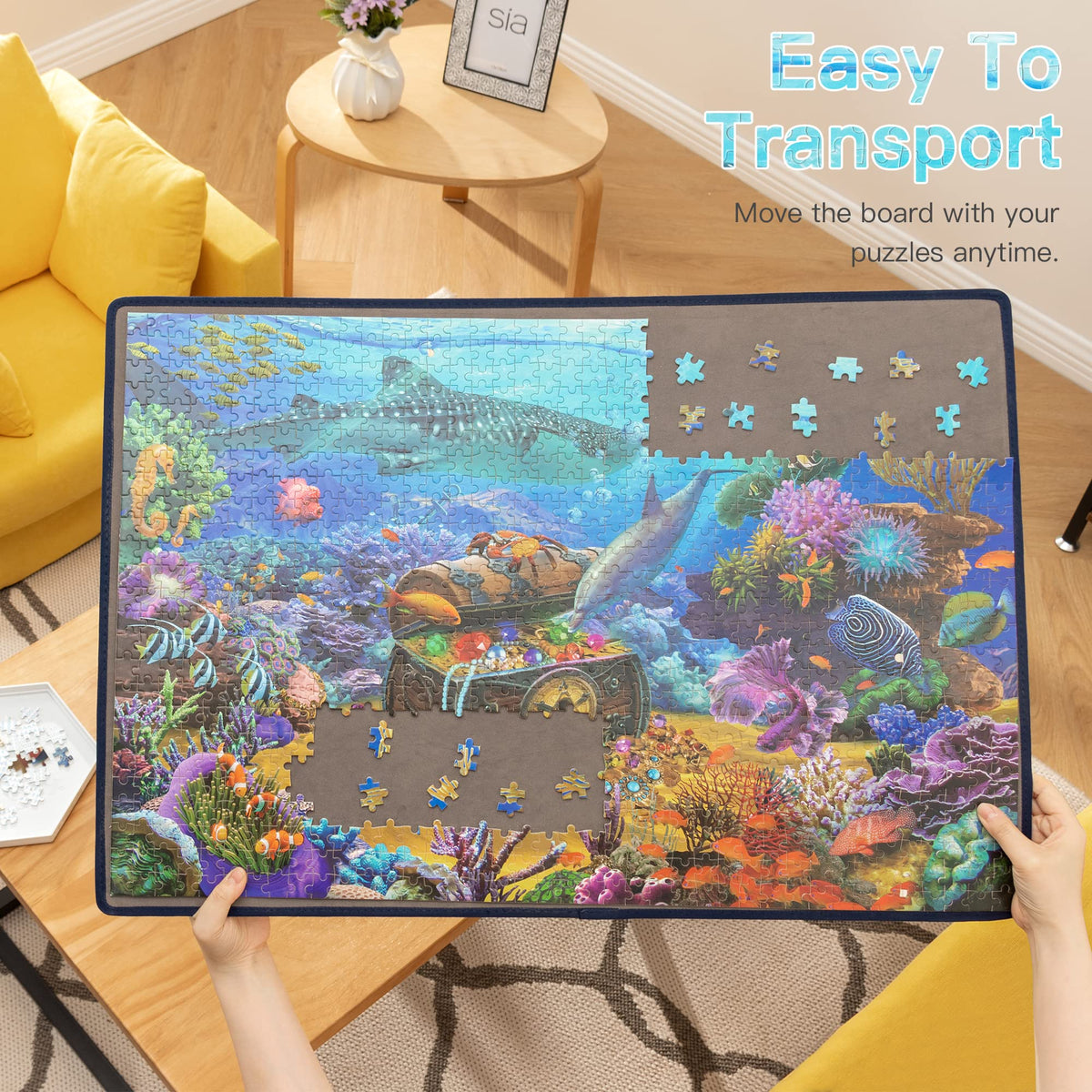 Becko US puzzle board lightweight portable design makes on-the-go puzzling easy