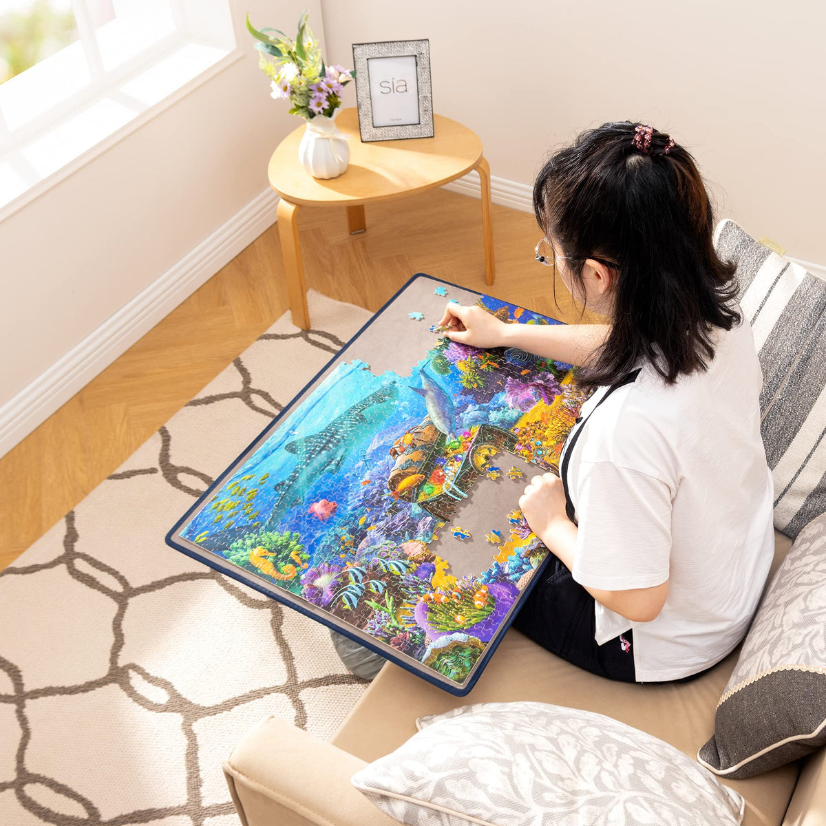 Becko US puzzle board supports up to 1000-piece puzzles smoothly