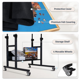 Becko US soft felt surface helps keep pieces from slipping.