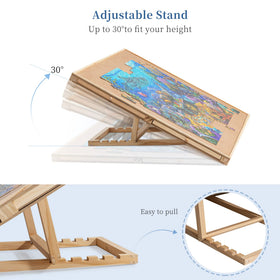 Becko US puzzle table with cover and drawers protecting pieces and keeping them organized.