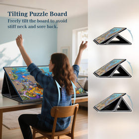Becko US stand and cover protects unfinished puzzles from dust