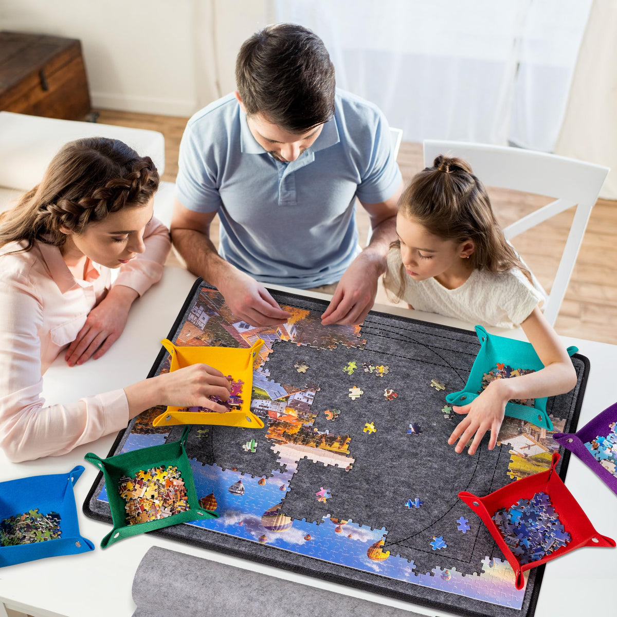 Becko US 77x55 cm surface fits standard 1000-piece puzzles for ample workspace